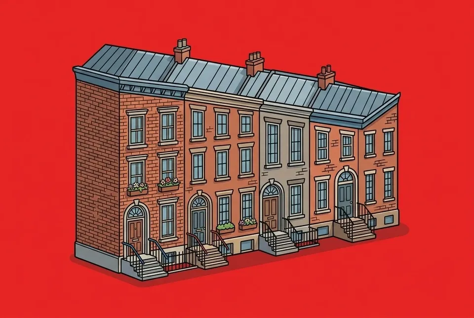 Cartoon illustration of Alexandria, Virginia
