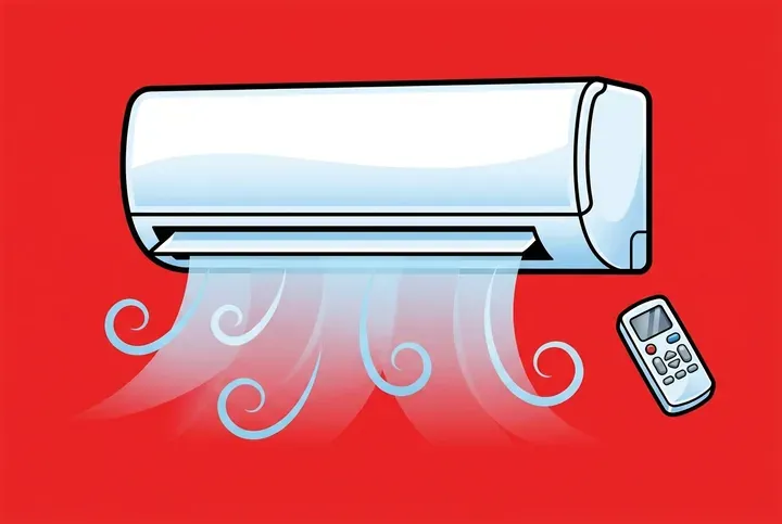A single wall-mounted ductless mini-split head