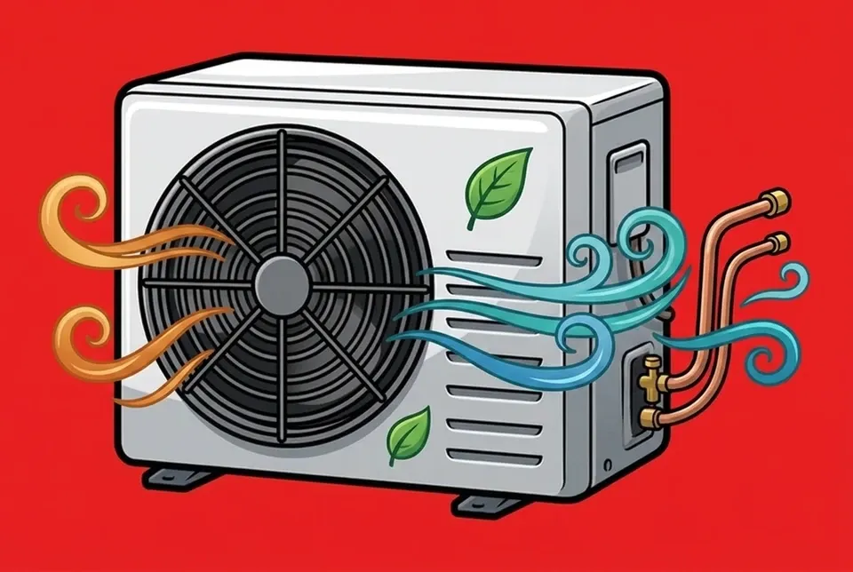 A new high-efficiency heat pump with warm and cool airflow