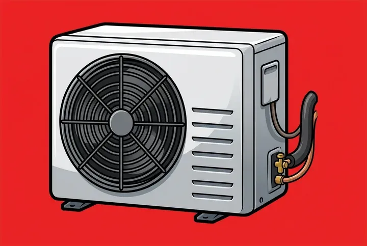 Outdoor heat pump condenser unit