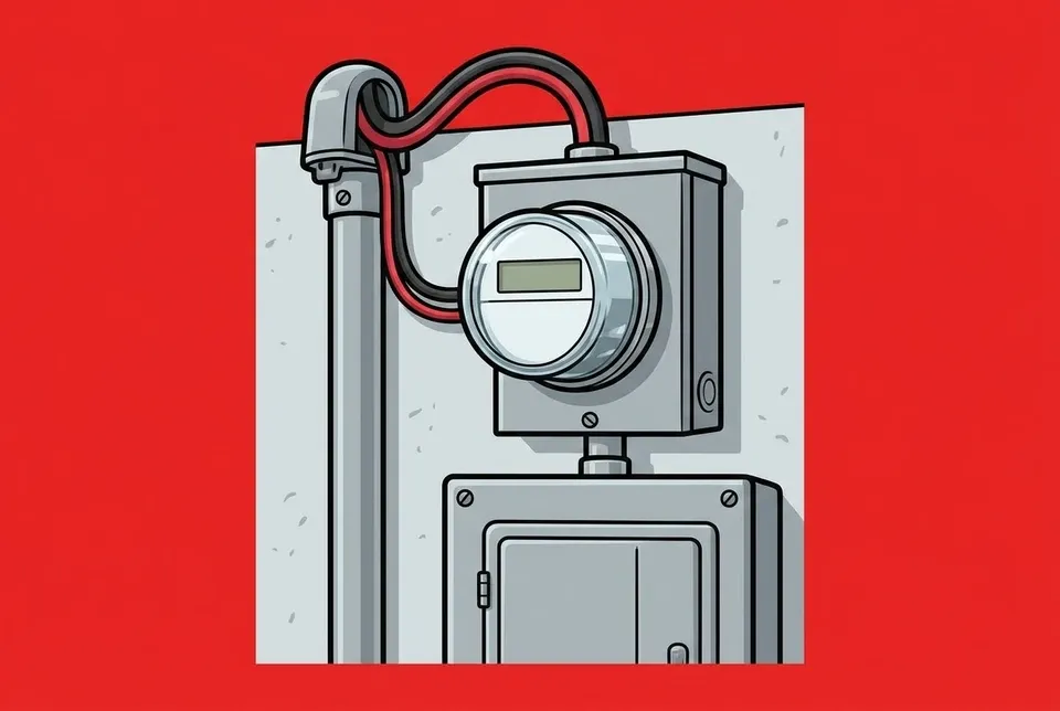 A home electric meter and service panel