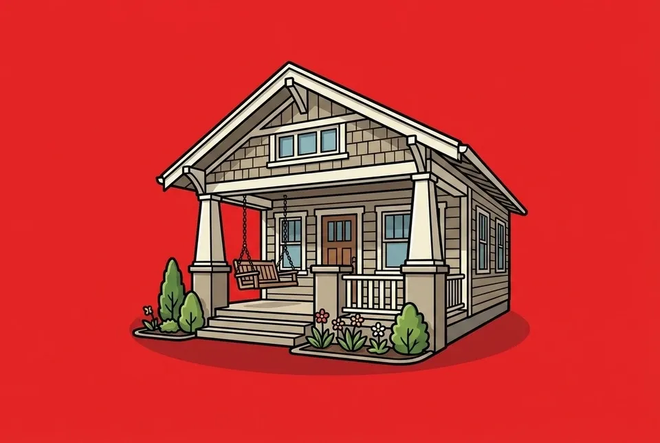 Cartoon illustration of Del Ray, Virginia