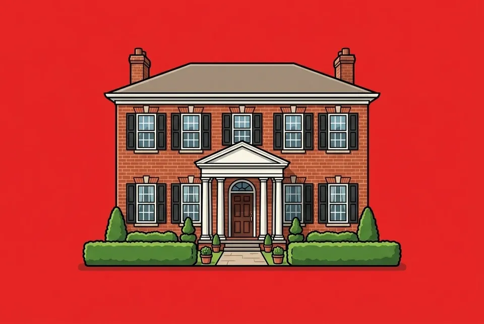 Cartoon illustration of Fairfax, Virginia