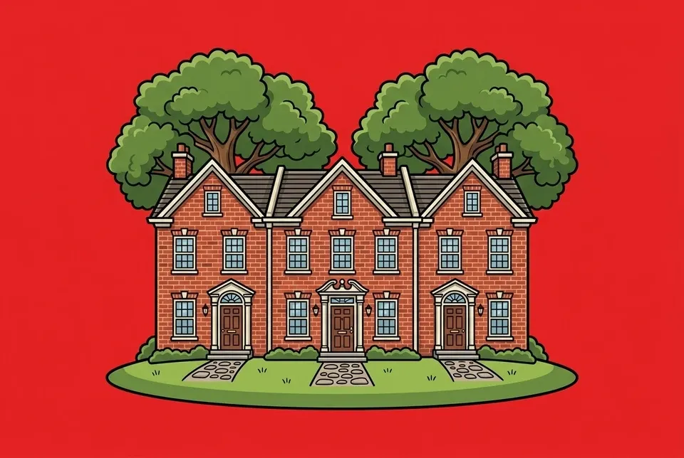 Cartoon illustration of Lake Ridge, Virginia