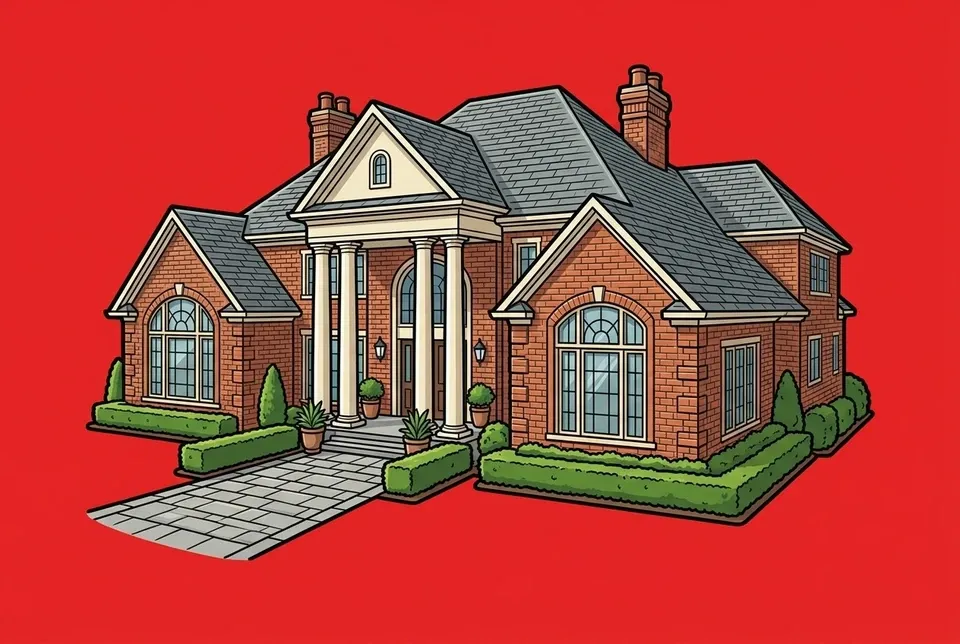 Cartoon illustration of McLean, Virginia