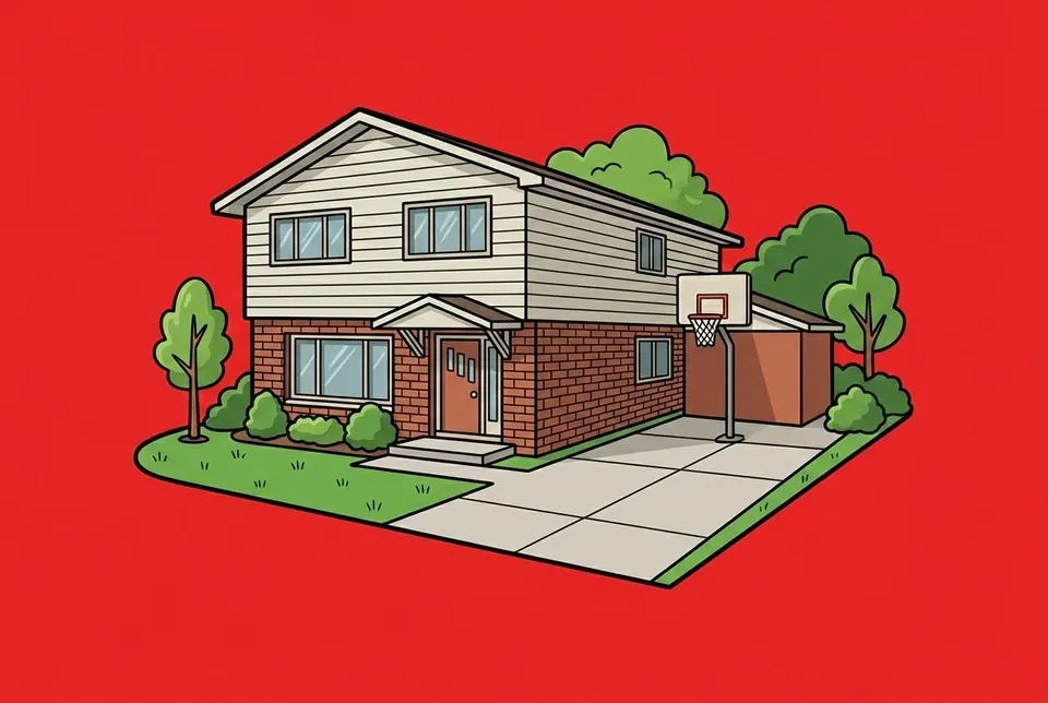 Cartoon illustration of Springfield, Virginia