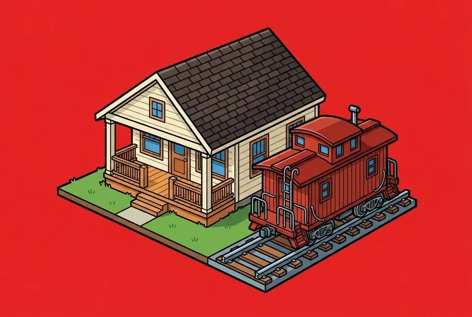 Cartoon illustration of Vienna, Virginia