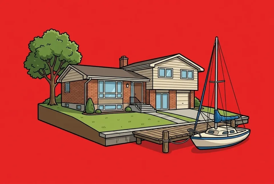 Cartoon illustration of Woodbridge, Virginia