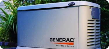 Generac Guardian Series home standby generator unit outdoors.